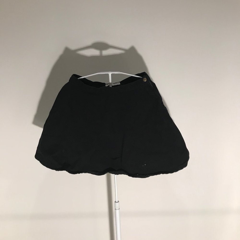 Black high waisted circle skirt